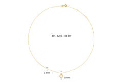 Jackie Spindle Necklace - 40-42,5-45cm - 585