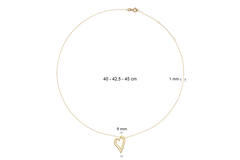 Jackie Cheers To Love Necklace - 40-42,5-45cm - 585