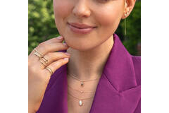 Jackie Amstel Smoky Quartz Necklace - 40-42,5-45cm - 585
