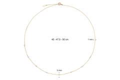 Jackie White Topaz Necklace - 45-47,5-50cm - 585