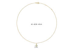 Amstel Pendant Green Amethyst - 40-42,5-45cm - 585