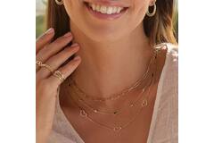 African Blue Topaz Necklace - 40-42,5-45cm - 585