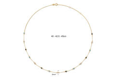 African Blue Topaz Necklace - 40-42,5-45cm - 585