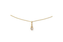 Leopard White Topaz Necklace - 38-40-42cm - 585