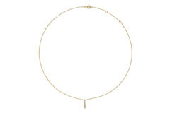 Leopard White Topaz Necklace - 38-40-42cm - 585