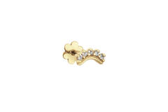 Curve White Topaz Piercing - 6mm - 585