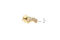 Curve White Topaz Piercing - 6mm - 585