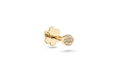 White Topaz Pave Piercing  - 4mm - 585