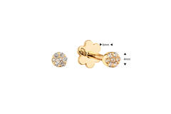 White Topaz Pave Piercing  - 4mm - 585