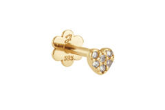White Topaz Heart Piercing - 2mm - 585