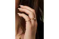 Twister Twin Ring - 3mm - 585