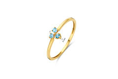 Triangle Blue Topaz Ring - 1mm - 585
