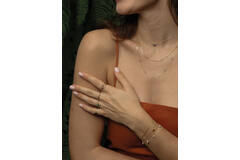 Triangle Smoky Quartz Ring - 1mm - 585