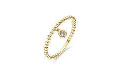 Dangling White Topaz Ring - 3mm - 585