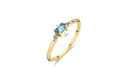 Vintage London Blue Topaz Ring​ - 3mm - 585