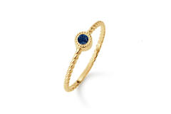 Kirstenbosch London Blue Topaz Ring - 4mm - 585