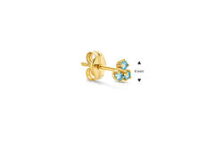 Triangle Topaz Single Stud - 3,7mm - 585