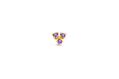 Triangle Amethyst Single Stud - 3,7mm - 585