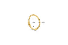 Twist Single Hoop - 6mm  - 585