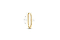 Grand Place Oval Single Hoop  - 14mm - 585