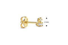 Mini Single Miró Topaz Stud - 3,7mm - 585