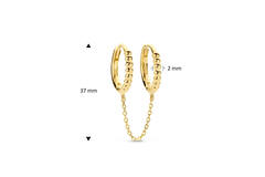 Circulo Dbl Single Earring - 37mm - 585