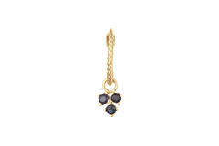 Triangle Sapphire Single Hoop - 15mm - 585