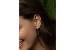 Radiance White Topaz Single Hoop  - 14mm - 585
