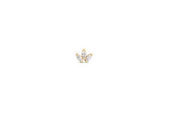 Palm Breeze White Topaz Single Stud - 5mm - 585