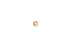 Grimaldi White Topaz Single Stud - 3mm - 585
