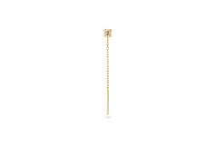 Jackie Van Gogh White Topaz Threater Single Stud - 585