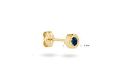 Kirstenbosch London Blue Topaz Single Stud - 4mm - 585