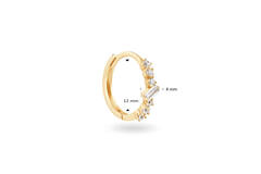 Clifton WhiteTopaz Single Hoop -12mm - 585