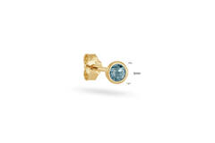 African Blue Topaz Stud - 3mm - 585