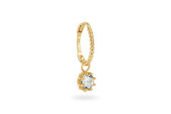 Kruger White Topaz Single Hoop - 15mm - 585