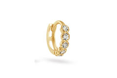Nebula White Topaz Single Hoop - 8mm - 585