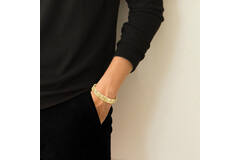  Gliederarmbänder - Stahl - 19cm