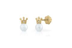 Pareloorknopjes Kroon Diamant  - 750 - H -Si