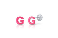 Oorknopjes Letter G - 925 - Rd - Schroefsluiting