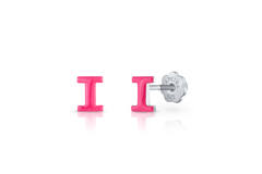 Oorknopjes Letter I - 925 - Rd - Schroefsluiting