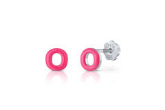 Oorknopjes Letter O - 925 - Rd - Schroefsluiting