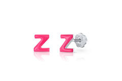 Oorknopjes Letter Z - 925 - Rd - Schroefsluiting