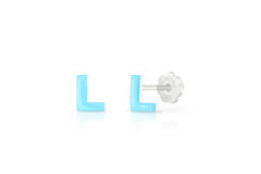 Oorknopjes Letter L - 925 - Rd - Schroefsluiting