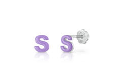Oorknopjes Letter S - 925 - Rd - Schroefsluiting
