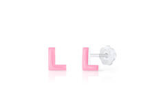 Oorknopjes Letter L - 925 - Rd - Schroefsluiting