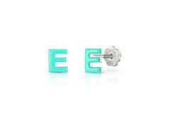 Oorknopjes Letter E - 925 - Rd - Schroefsluiting