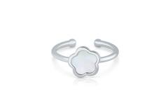 Ring Bloem Parelmoer  - 925 - Rd