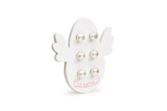 Schroefoorknopjes -Parel - 8mm 3st